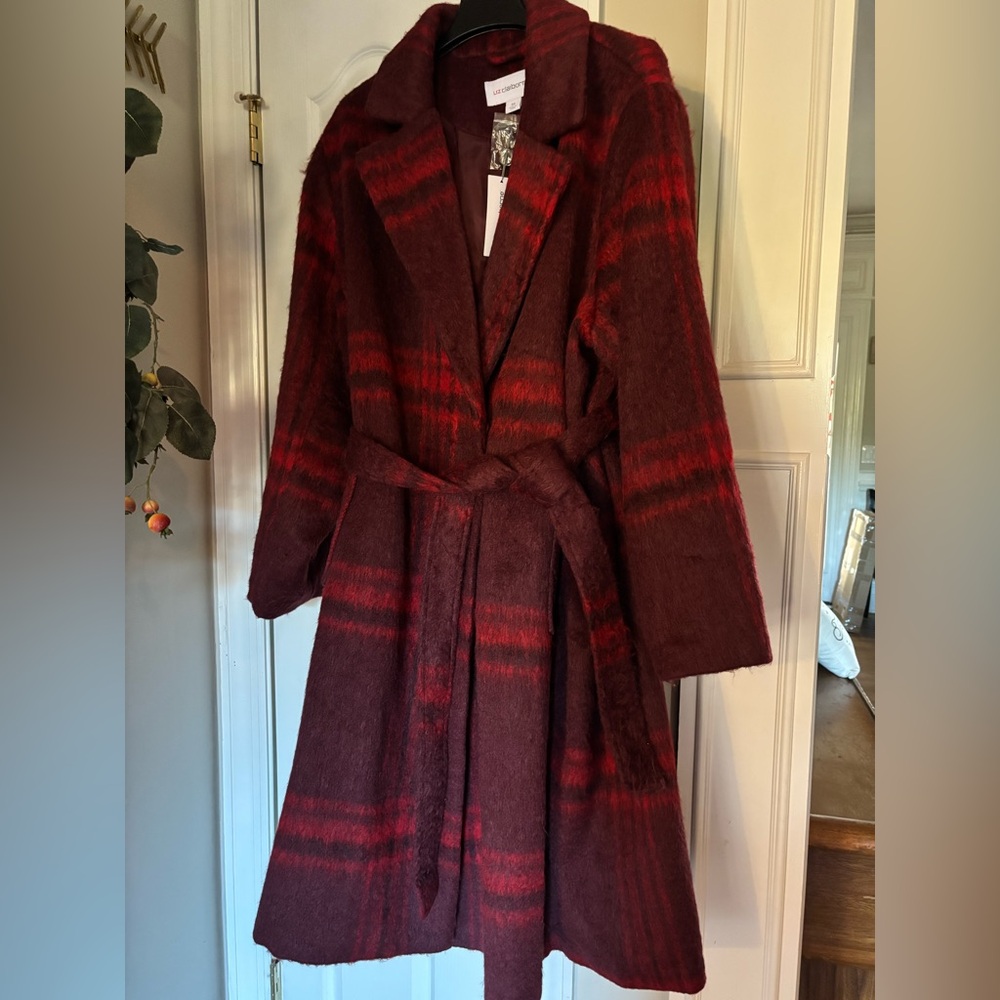 Liz Claiborne Plaid coat